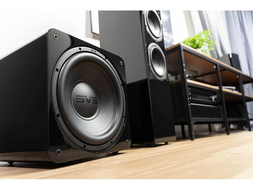 SVS SB-1000 Pro 12" powered subwoofer with digital processing and parametric equalization controls (Gloss Black)